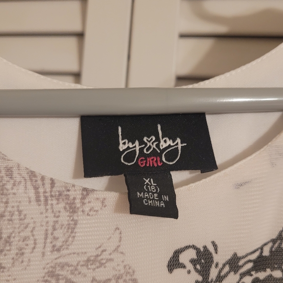 by & by Blue White Ruffled Blouse - Picture 3 of 3